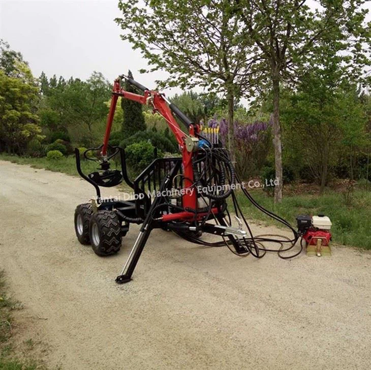 Small Log Crane With Trailer