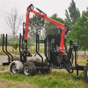 Houten trailer kraan